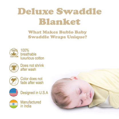 Organic Baby Swaddle Blanket 3-Pack – Newborn 0–3 Months