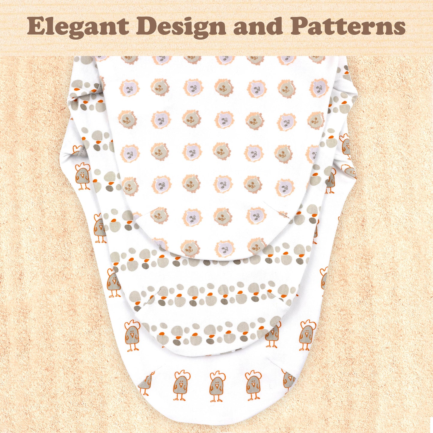 Bublo Baby Organic Cotton Swaddle – 0–3 Months, Velcro Sleep Sack