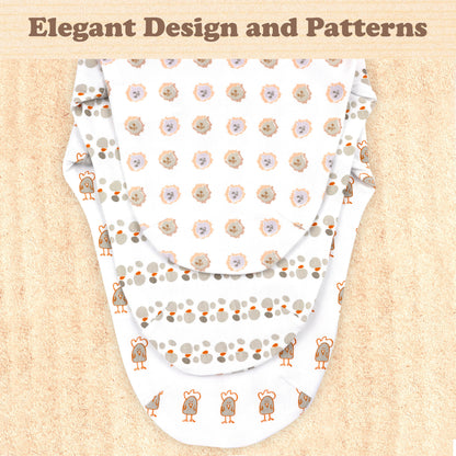 Bublo Baby Organic Cotton Swaddle – 0–3 Months, Velcro Sleep Sack