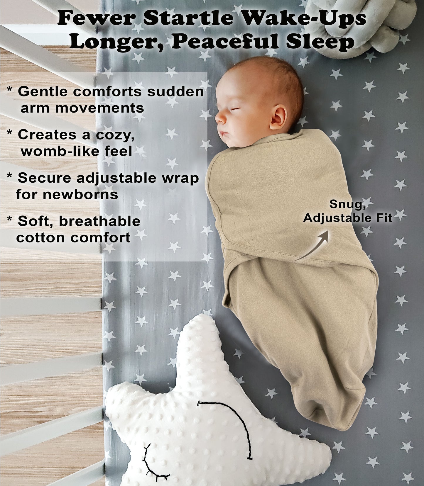 Bublo Baby Organic Preemie Swaddle Sleep Sacks (3-Pack)