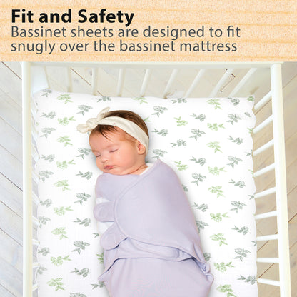 Bublo Baby Organic Muslin Bassinet Sheets (3-Pack)