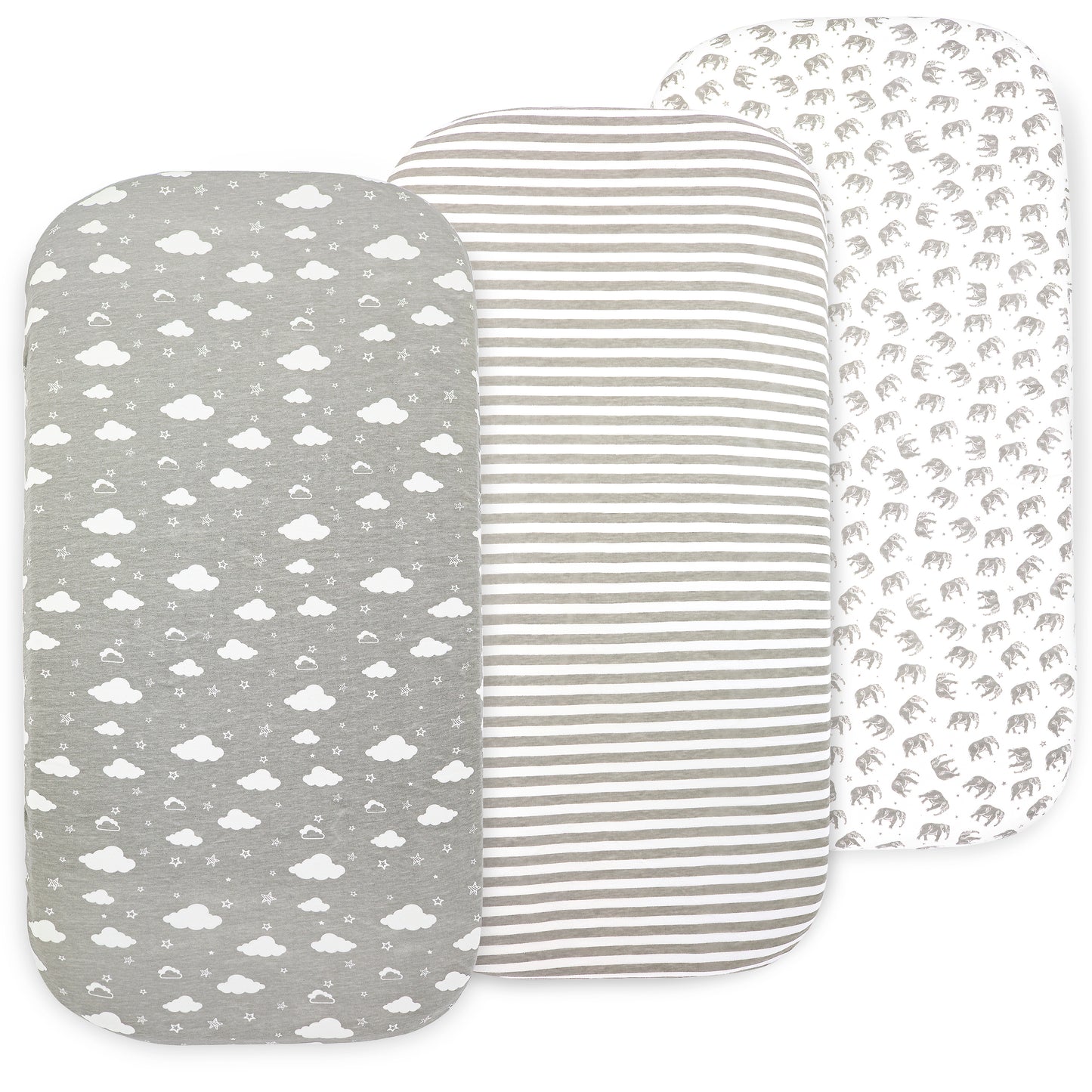 BubloBaby Premium Organic Cotton Bassinet Sheets (3 Pack)
