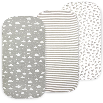 BubloBaby Premium Organic Cotton Bassinet Sheets (3 Pack)