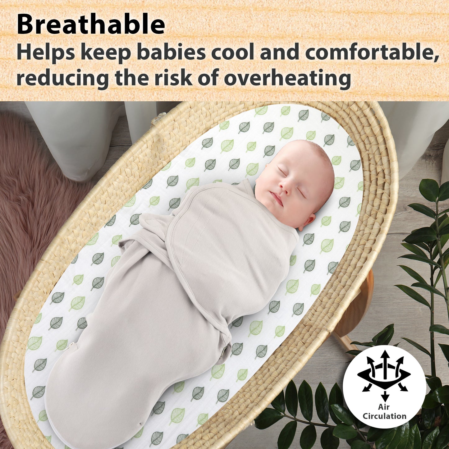 Bublo Baby Organic Muslin Bassinet Sheets (3-Pack)