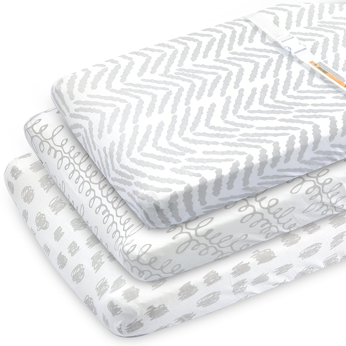 Bublo Baby Organic Changing Pad Covers - Zigzag (3-Pack)