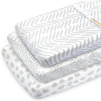 Bublo Baby Organic Changing Pad Covers - Zigzag (3-Pack)