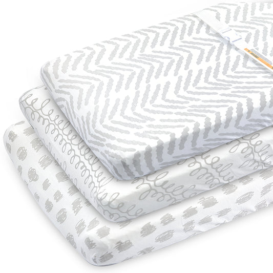 Bublo Baby Organic Changing Pad Covers - Zigzag (3-Pack)