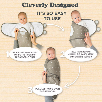 Bublo Baby Organic Preemie Swaddle Sleep Sacks (3-Pack)