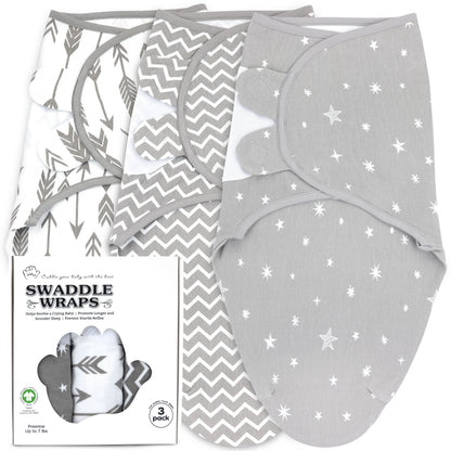 Bublo Baby Organic Preemie Swaddle Sleep Sacks (3-Pack)
