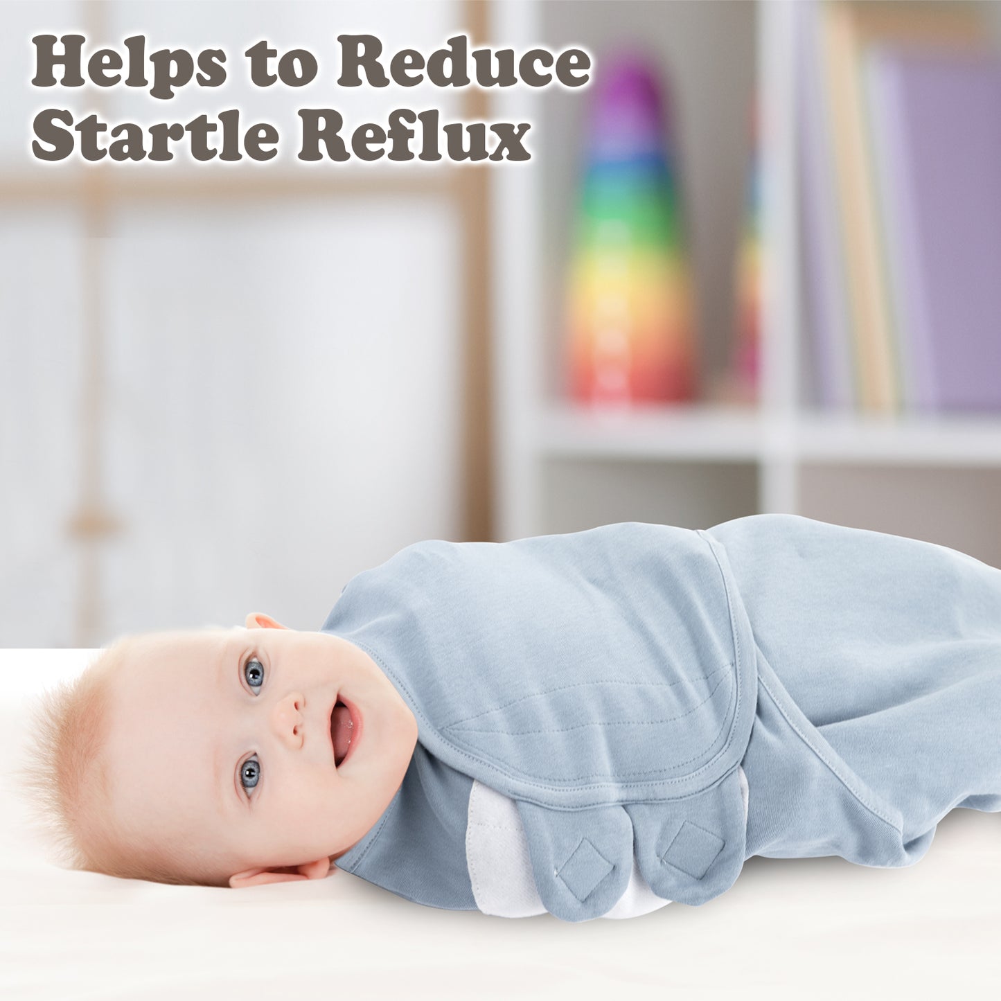 Bublo Baby Organic Zipper Swaddle Sleep Sacks 0-3 Months (3-Pack)