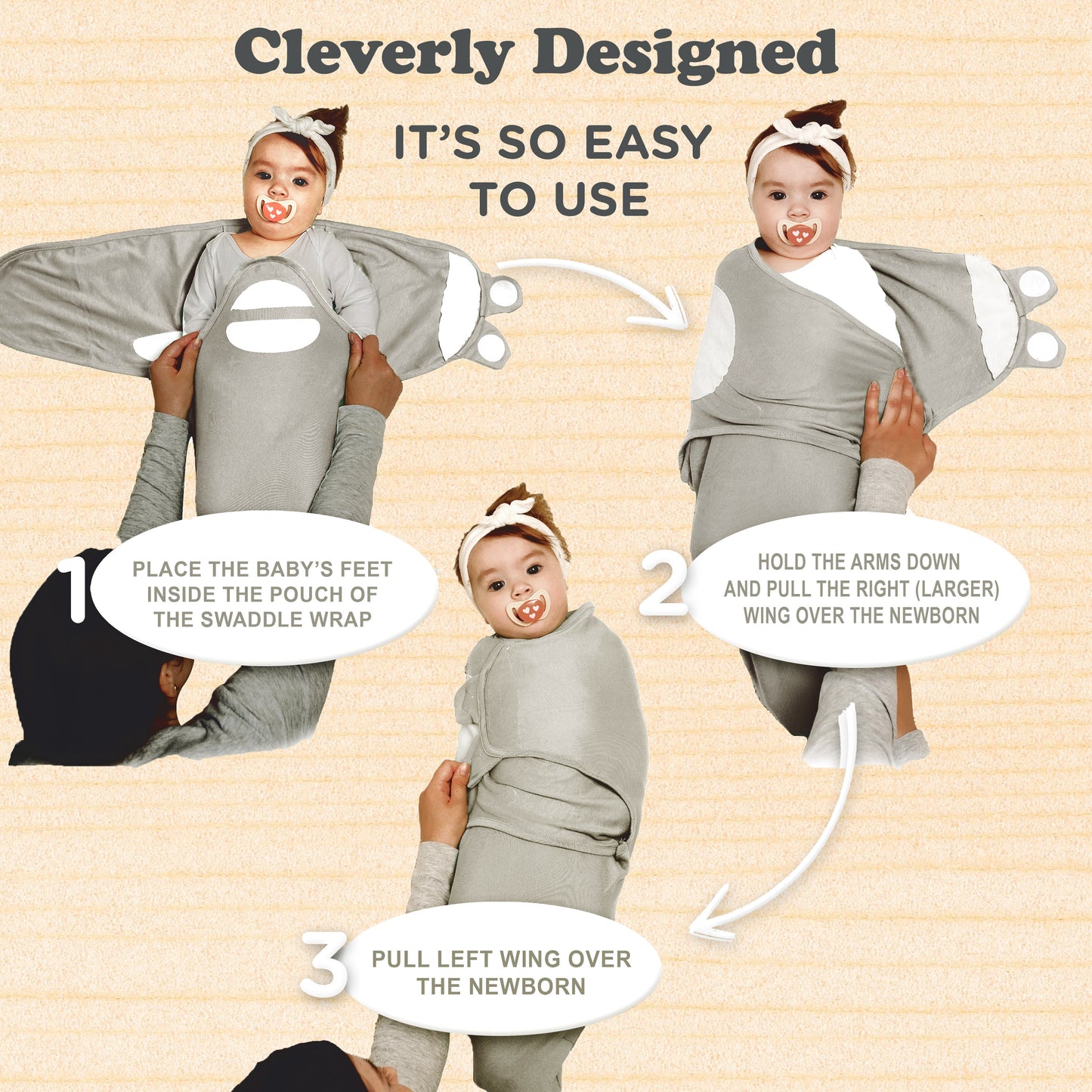 Bublo Baby Organic Preemie Swaddle Sleep Sacks (3-Pack)