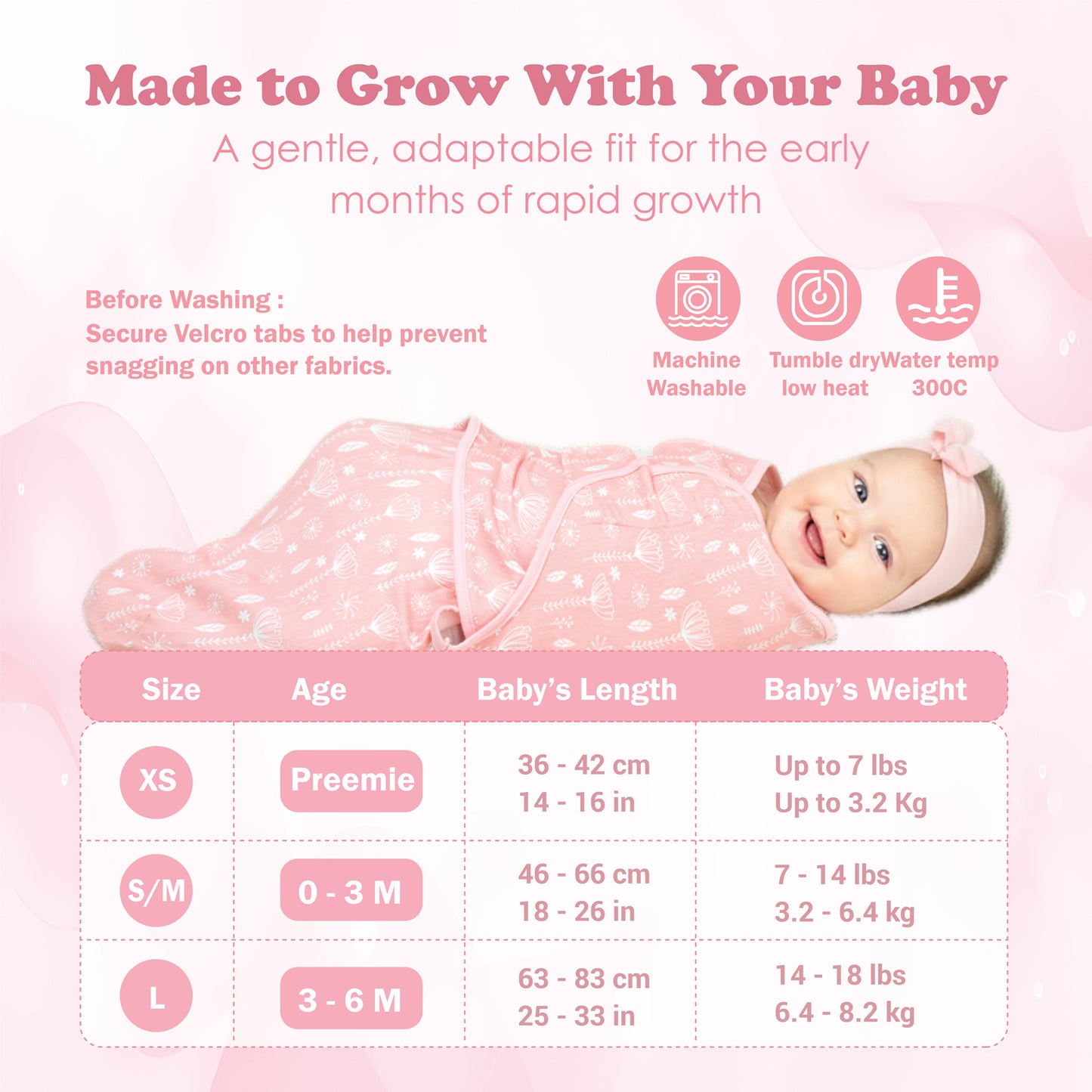 Bublo Baby Organic Adjustable Swaddle Sleep Sacks (3-Pack)
