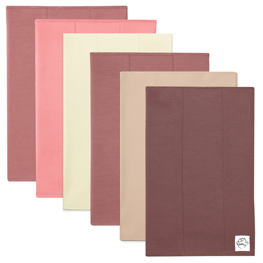 Bublo Baby Organic Maroon Baby Burp Cloths 6-Pack (12x16 in)