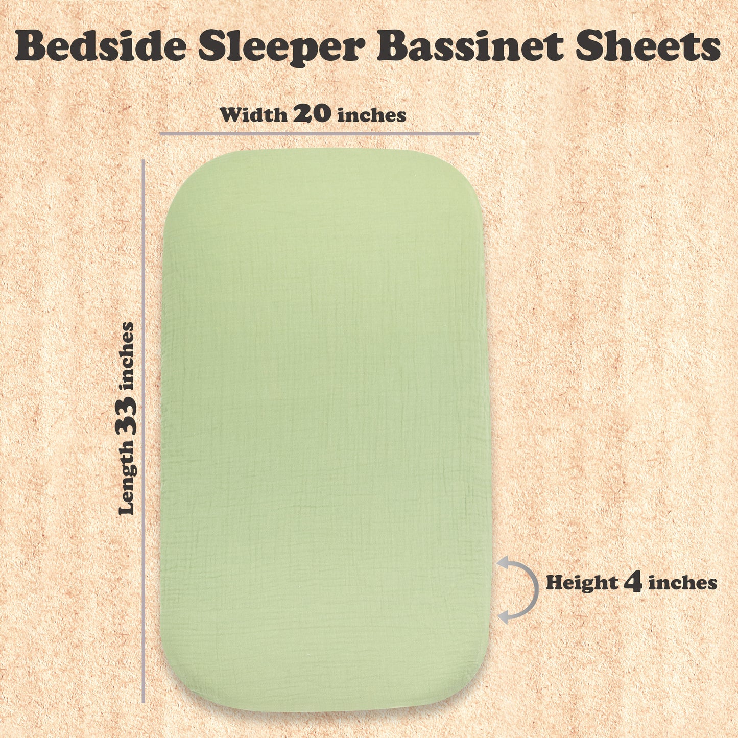 Bublo Baby Organic Muslin Bassinet Sheets (3-Pack)