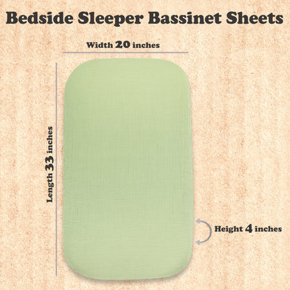 Bublo Baby Organic Muslin Bassinet Sheets (3-Pack)