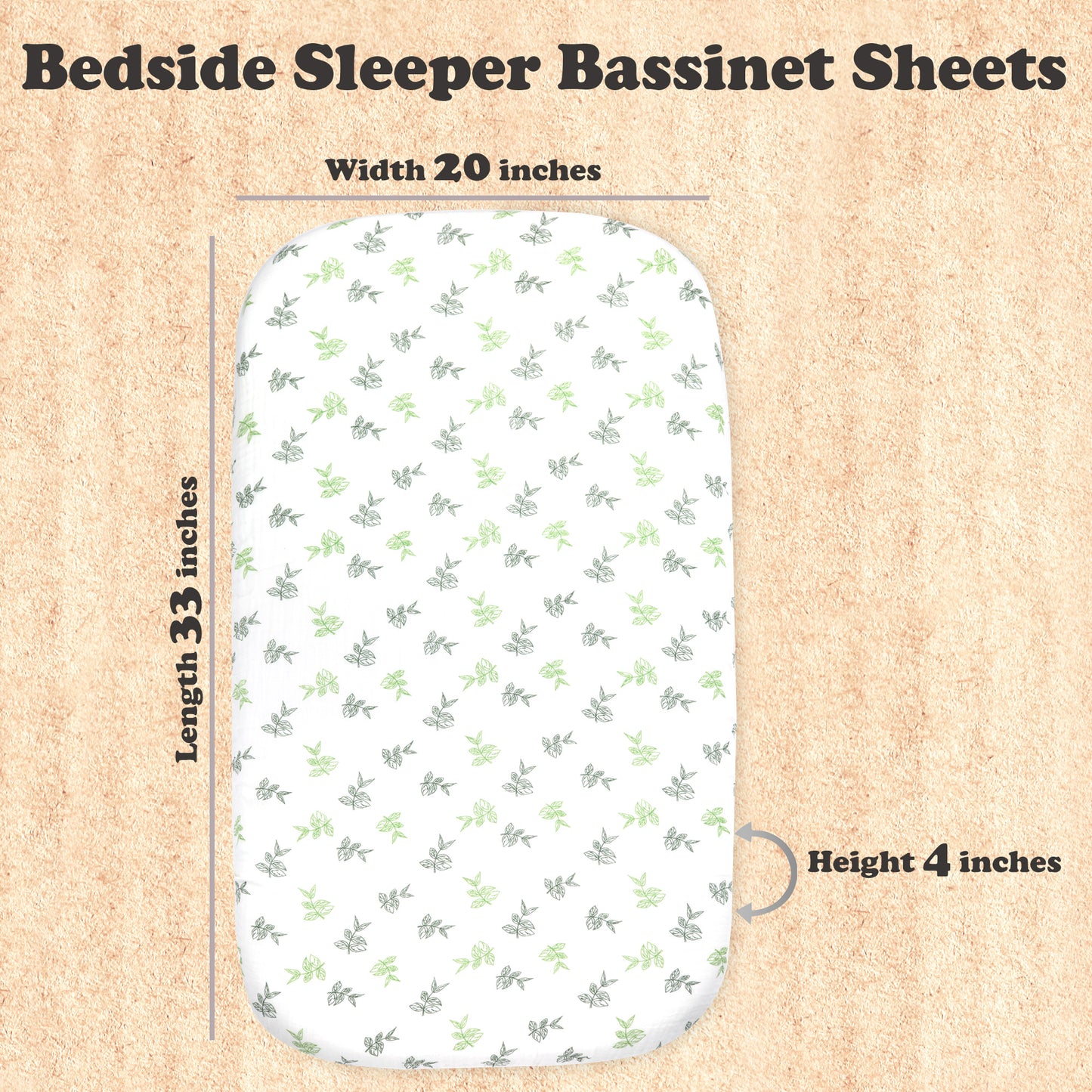 Bublo Baby Organic Muslin Bassinet Sheets (3-Pack)