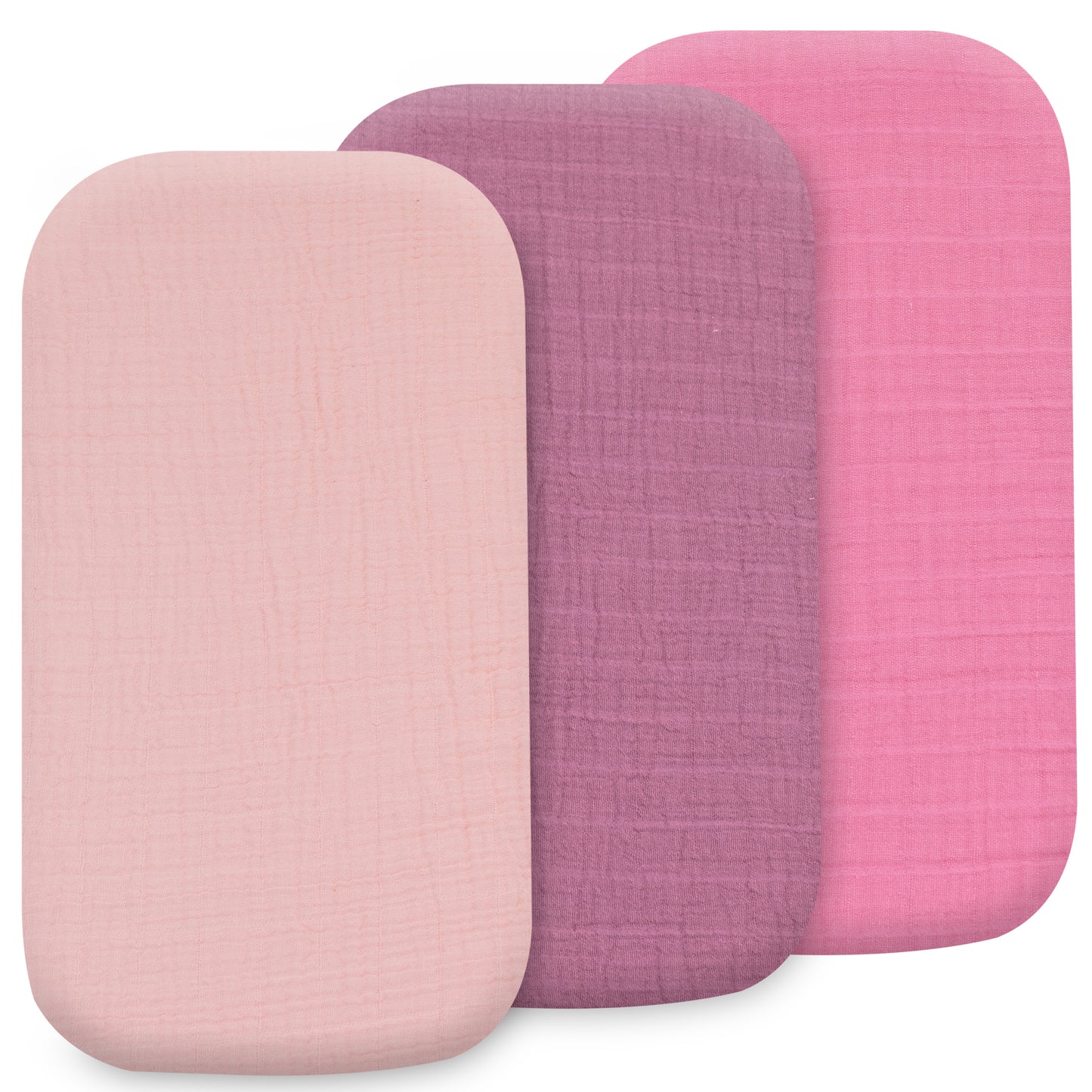Bublo Baby Organic Muslin Bassinet Sheets (3-Pack)