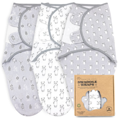 Bublo Baby Organic Newborn Swaddle Sacks (3-Pack)