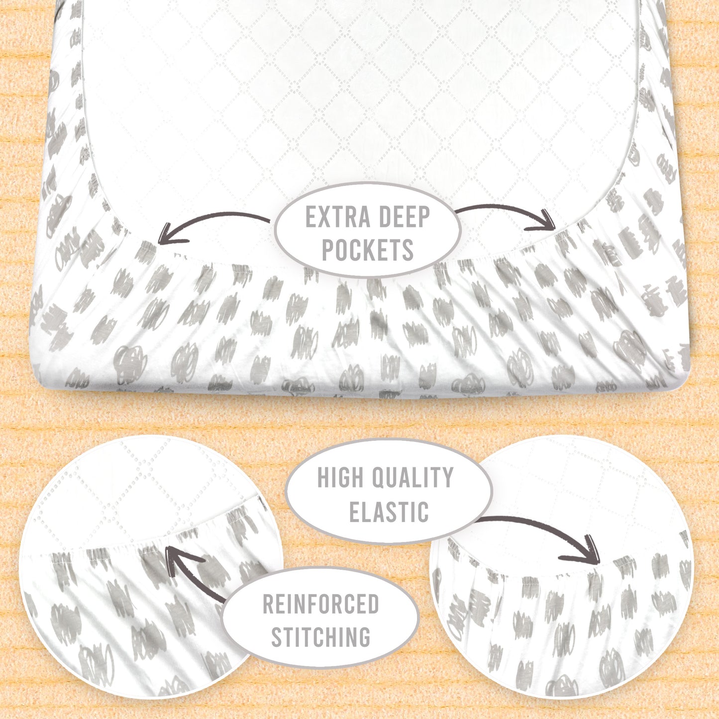 Bublo Baby Organic Mini Crib Sheets (3-Pack)