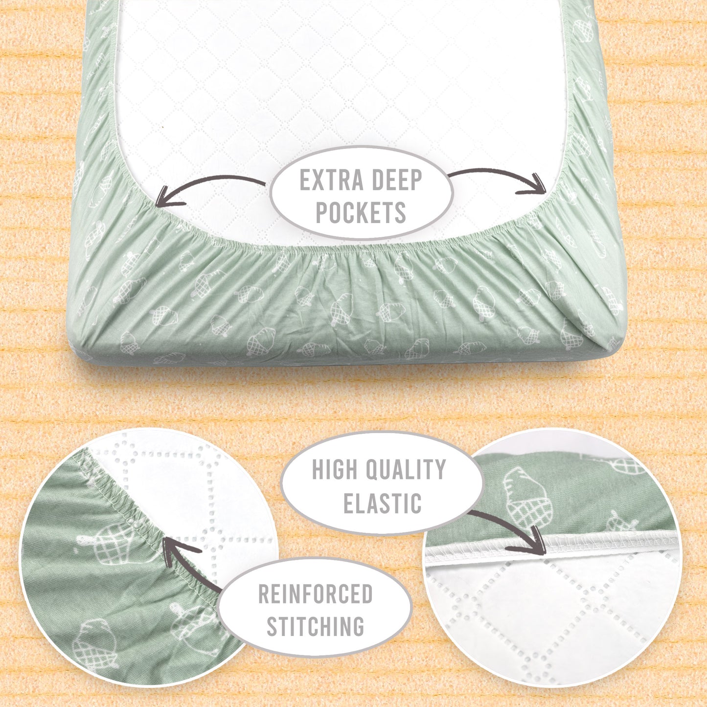 Bublo Baby Organic Mini Crib Sheets (3-Pack)