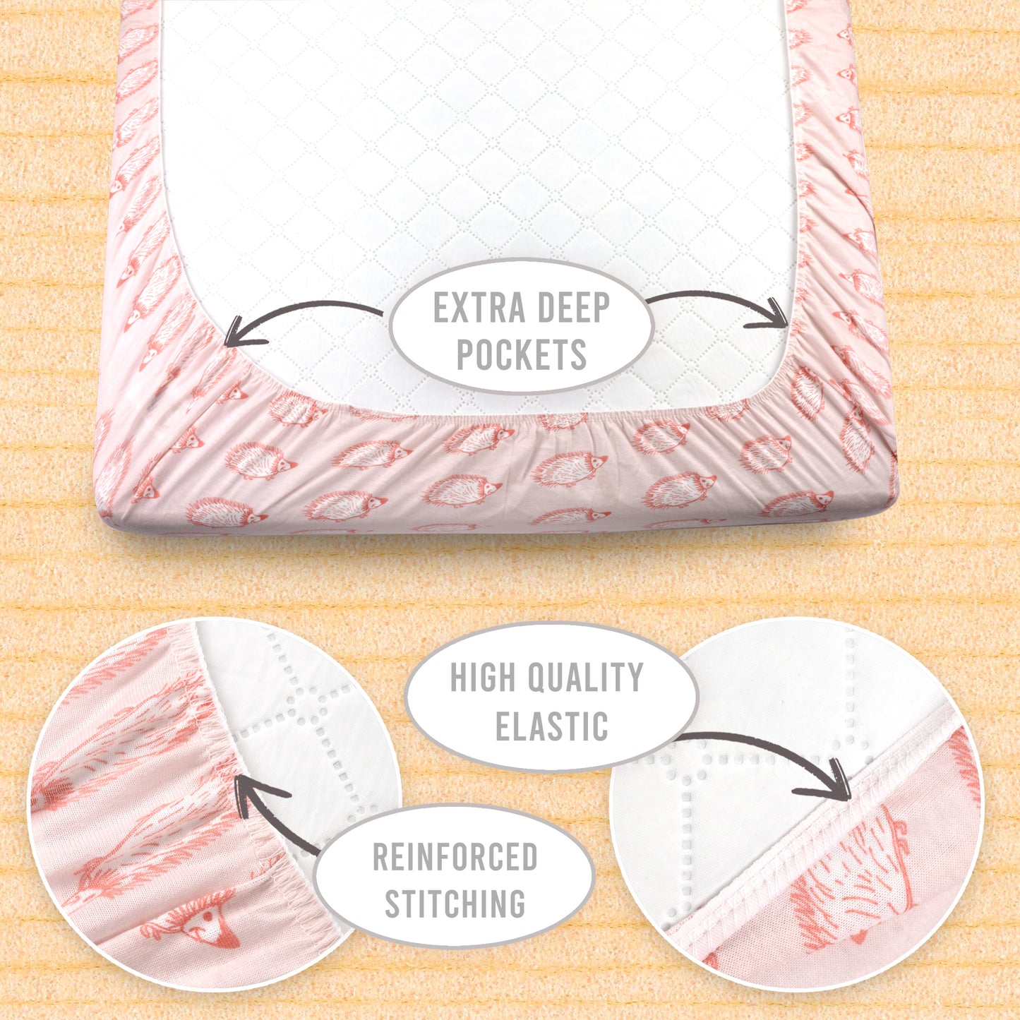Bublo Baby Organic Mini Crib Sheets (3-Pack)