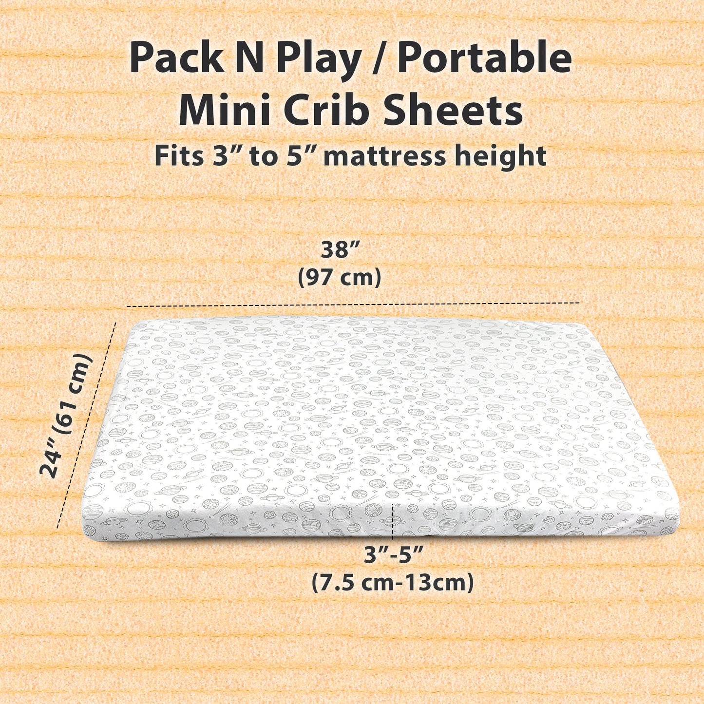 Bublo Baby Organic Pack n Play & Mini Crib Sheets (2-Pack)