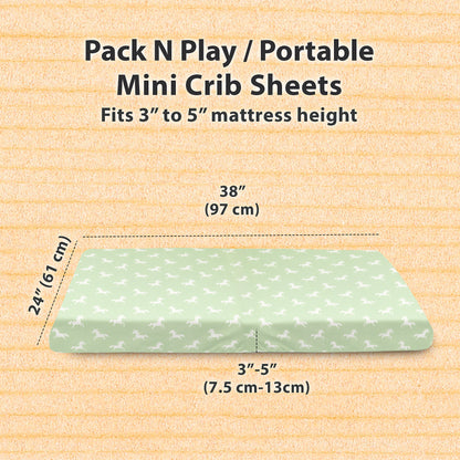 Bublo Baby Organic Mini Crib Sheets (3-Pack)