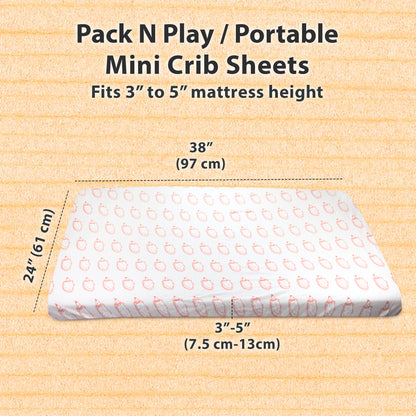 Bublo Baby Organic Mini Crib Sheets (3-Pack)