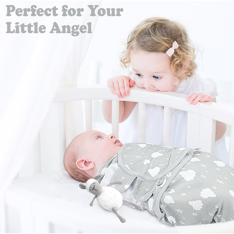 Baby Swaddle Sleep Sacks with Zipper, 3 Pack Newborn Swaddle