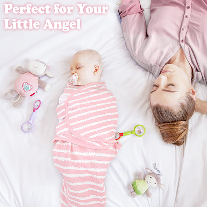 Bublo Baby Organic Zipper Swaddle Sleep Sacks 0-3 Months (3-Pack)