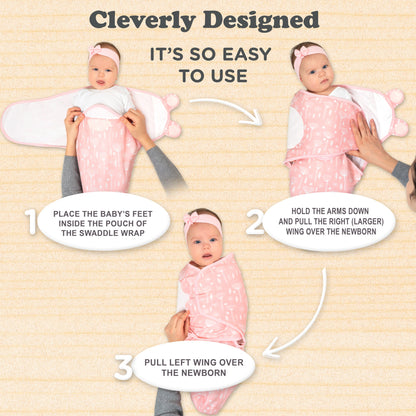 Bublo Baby Organic Adjustable Swaddle Sleep Sacks (3-Pack)