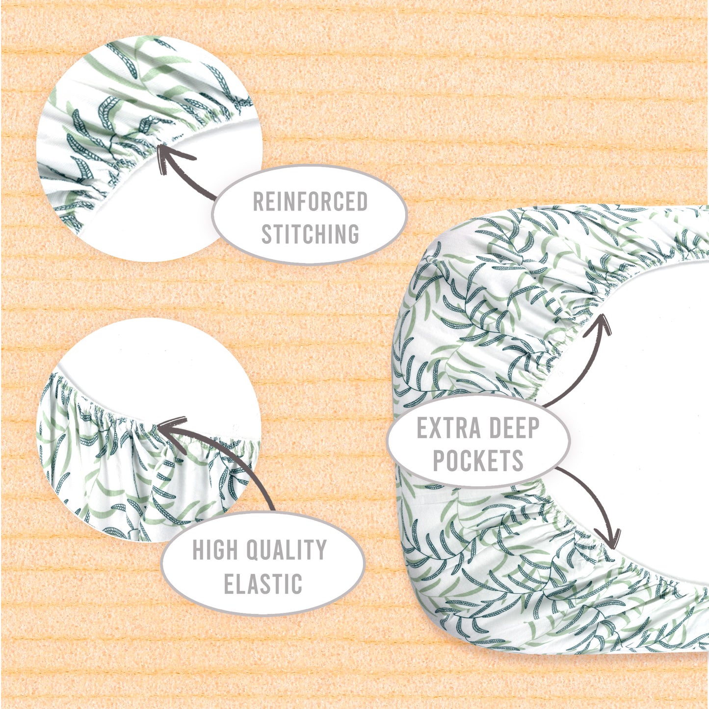 Bublo Baby Organic Floral Bassinet Sheets (3-Pack)