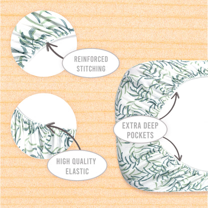 Bublo Baby Organic Floral Bassinet Sheets (3-Pack)