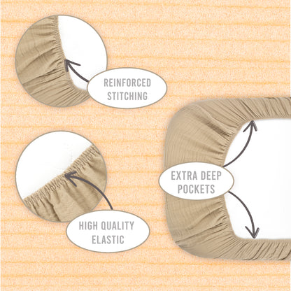 Bublo Baby Organic Muslin Bassinet Sheets (3-Pack)