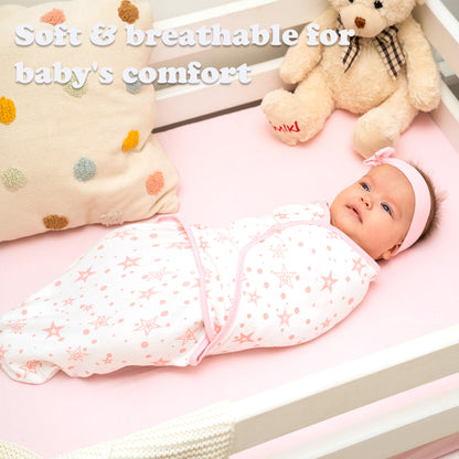 Bublo Baby Organic Adjustable Swaddle Sleep Sacks (3-Pack)