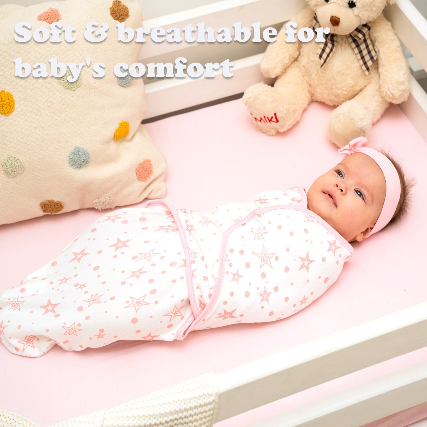 Bublo Baby Organic Adjustable Swaddle Sleep Sacks (3-Pack)