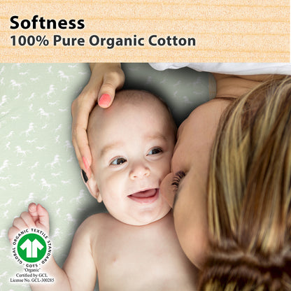 Bublo Baby Fitted Organic Cotton Bassinet Sheets (3-Pack)