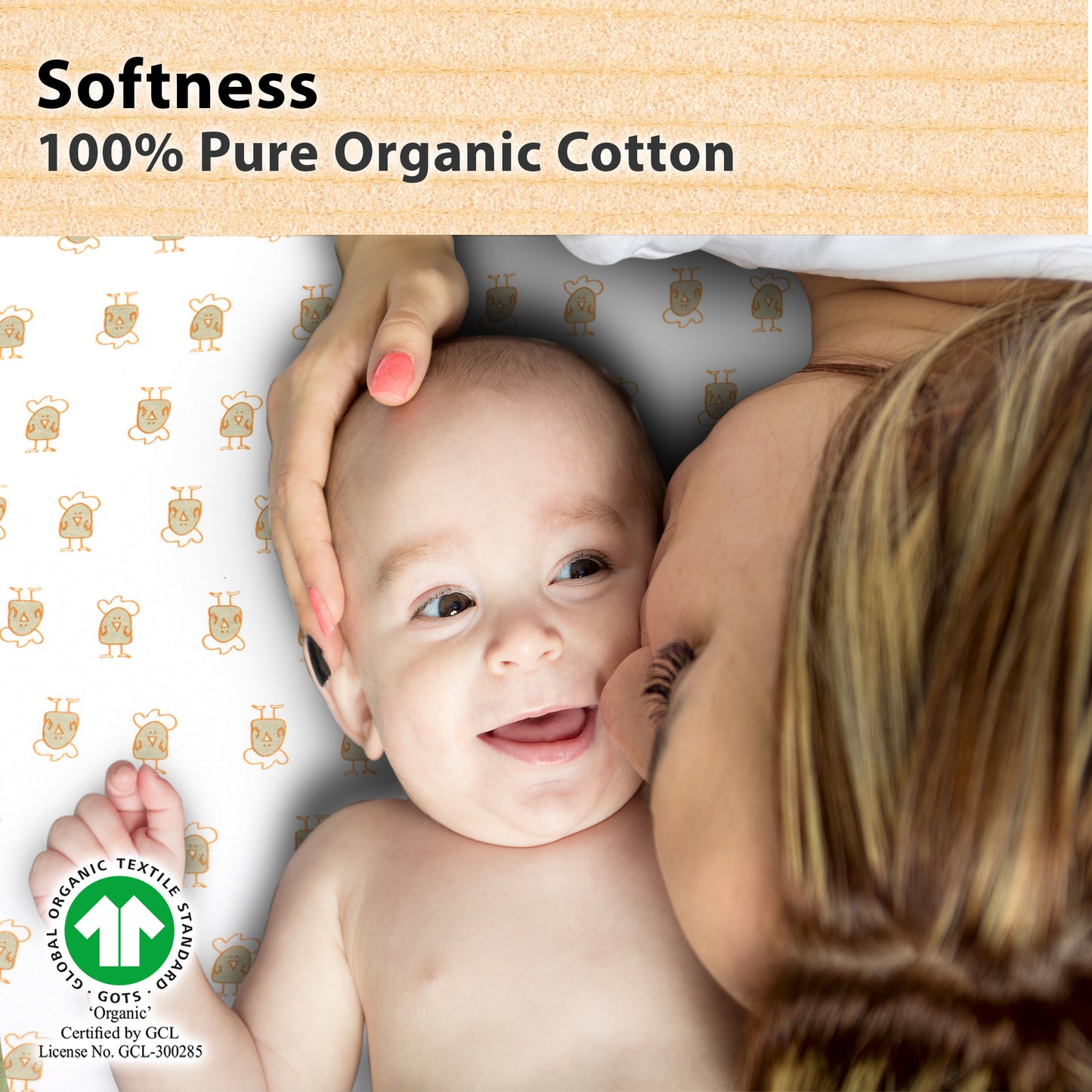 Bublo Baby Fitted Organic Cotton Bassinet Sheets (3-Pack)