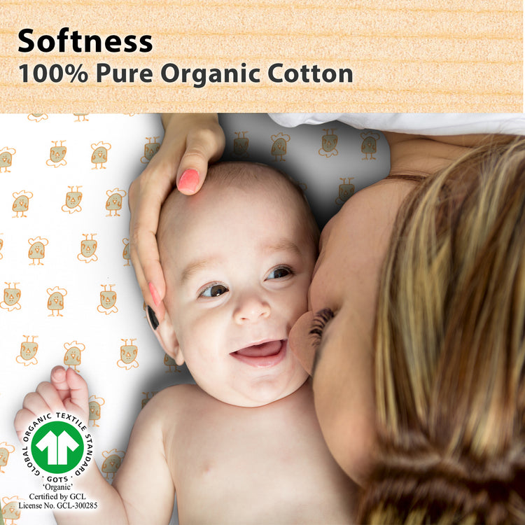 Bublo Baby Organic Bassinet Sheets 3-Pack | Ultra-Soft Fitted - Lions