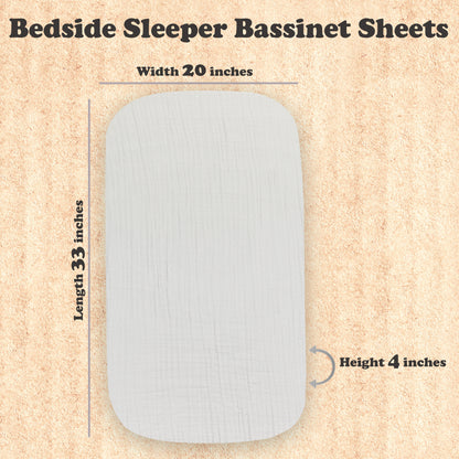 Bublo Baby Organic Muslin Bassinet Sheets (3-Pack)