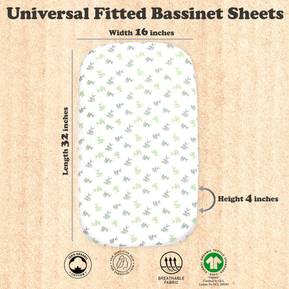Bublo Baby Organic Muslin Bassinet Sheets (3-Pack)