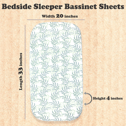 Bublo Baby Organic Floral Bassinet Sheets (3-Pack)