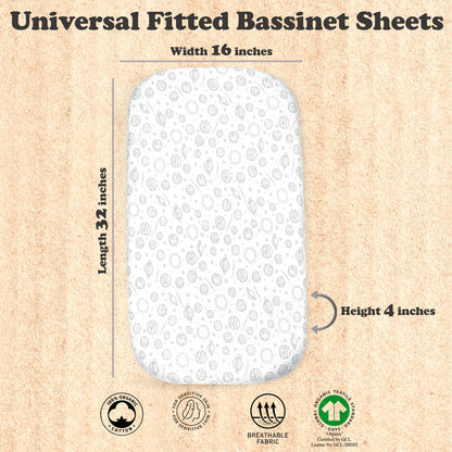 Bublo Baby Organic Bassinet Sheets - Star Print (2-Pack)