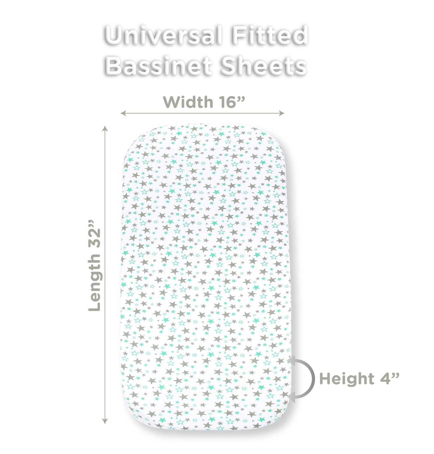 BubloBaby Premium Organic Cotton Bassinet Sheets (3 Pack)