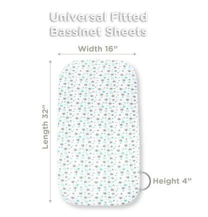 BubloBaby Premium Organic Cotton Bassinet Sheets (3 Pack)