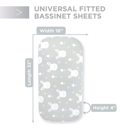 BubloBaby Premium Organic Cotton Bassinet Sheets (3 Pack)