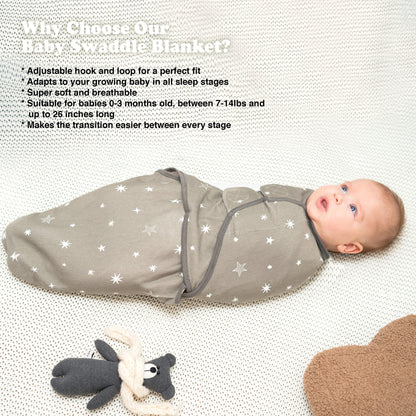 Bublo Baby Organic Preemie Swaddle Sleep Sacks (3-Pack)