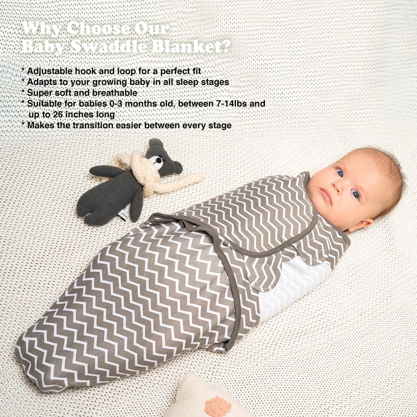 Bublo Baby Organic Preemie Swaddle Sleep Sacks (3-Pack)