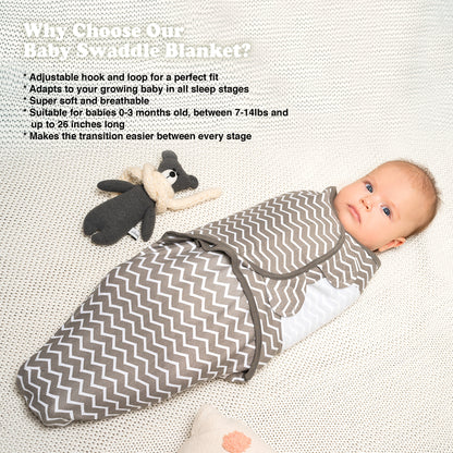 Bublo Baby Organic Preemie Swaddle Sleep Sacks (3-Pack)