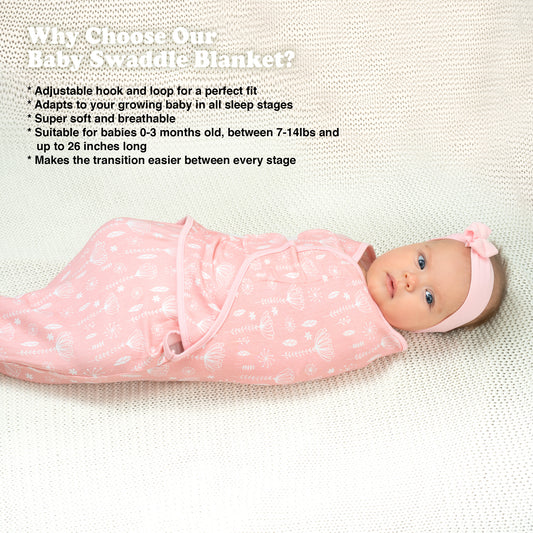 Bublo Baby Organic Adjustable Swaddle Sleep Sacks (3-Pack)